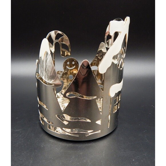 Slatkin & Co Gingerbread House Christmas Tree Holder Silver Bath & Body Works - Picture 4 of 10